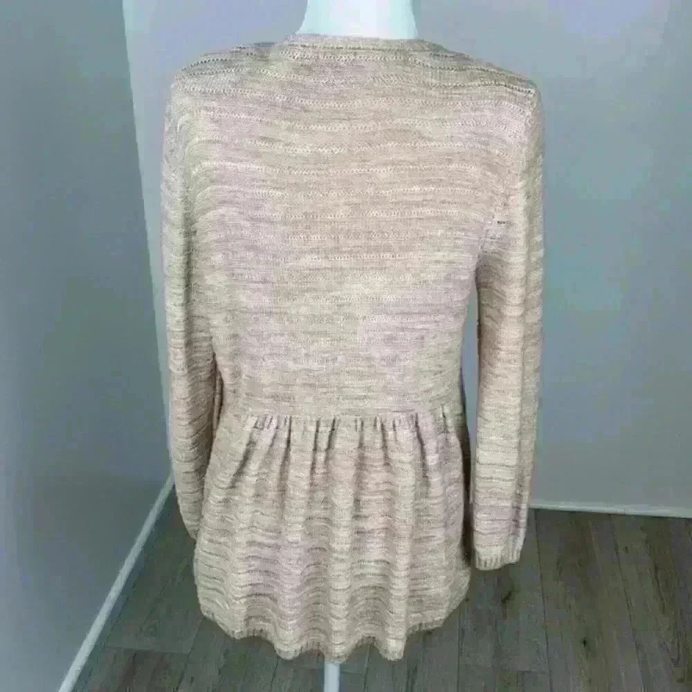 Hannah Light Pink Knit Cardigan Size Large